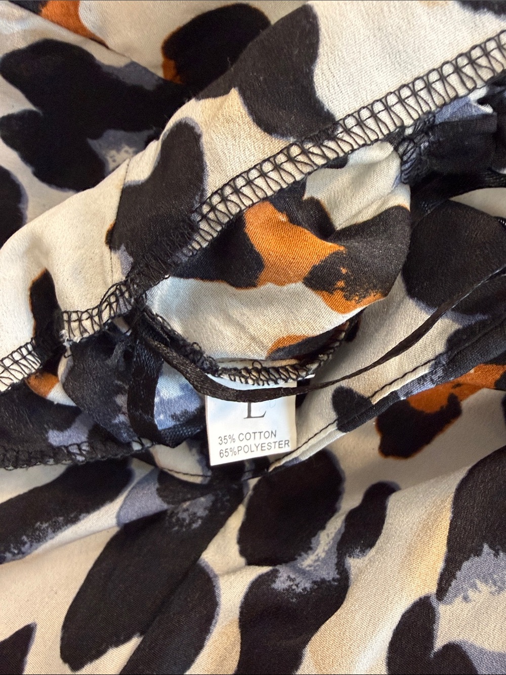 Animal Print Ruffle Hem Mini Skirt - Black, White & Brown - Picture 4 of 6